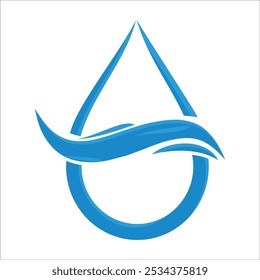 A Simple Water Logo Design, Best for Your Water Company Logo, Vector Flat Design Style