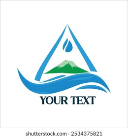 A Simple Water Logo Design, Best for Your Water Company Logo, Vector Flat Design Style