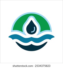 A Simple Water Logo Design, Best for Your Water Company Logo, Vector Flat Design Style