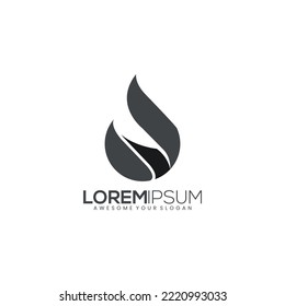 simple water logo icon modern
