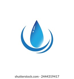 Simple water logo illustration template design