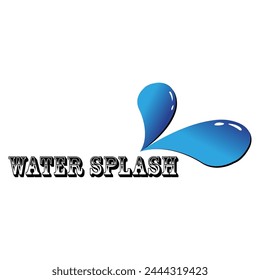 Simple water logo illustration template design