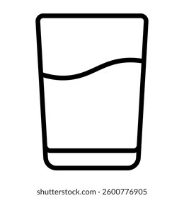 Simple Water outline icon. The icon can be used for websites, print templates, presentation templates, illustrations, etc	