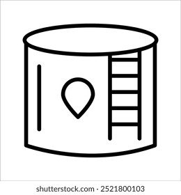 simple water tank vector icon design