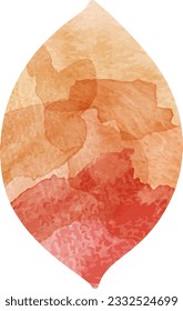 Simple watercolor illustration of autumn leaves