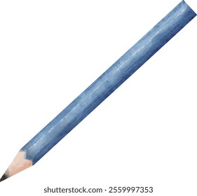 Simple watercolor style pencil illustration