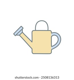 Simple watering can icon. A simple line drawing of a watering can, perfect for use in gardening or agricultural designs. The icon is minimalist and easy to understand.