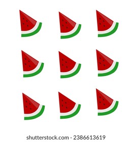 simple watermelon fruit vector design 