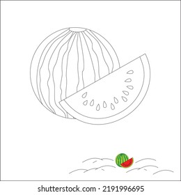 A simple watermelon line Arts design 