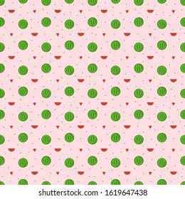 Simple Watermelon Seamless Pattern Background