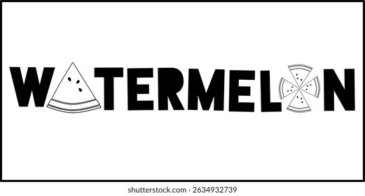 Einfaches Wassermelonen-Vektorlogo oder -Banner für Ihr Unternehmen