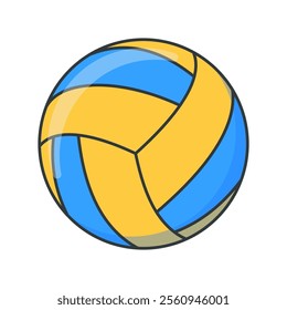 Simple waterpolo ball vector illustration,waterpolo ball vector in flat-line art style perfect for sport project needed isolated on a white background