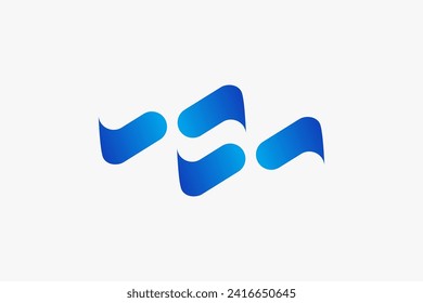 Simple Wave Icon Logo Template