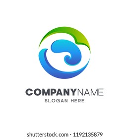 simple wave logo design