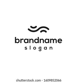 simple wave logo design vector