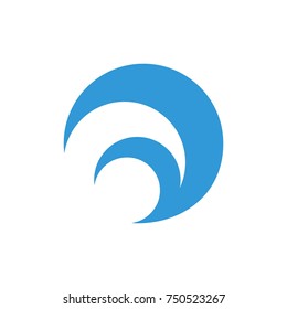 Simple wave logo icon design concept vector illustration for your brand, company, elegant