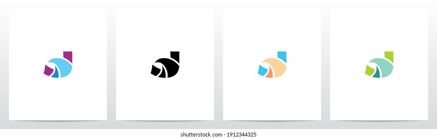 Simple Wave On Letter Logo Design J