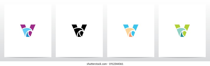 Simple Wave On Letter Logo Design V