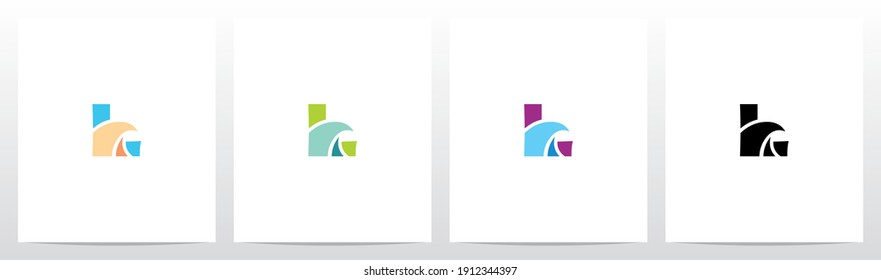 Simple Wave On Letter Logo Design L