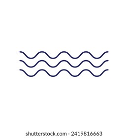  Simple wave sign icon vector.