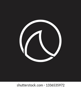 simple waves geometric line circle logo vector