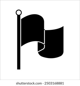 Diseño simple del icono del Vector de la bandera que agita