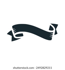 diseño de Plantilla de Ilustración vectorial de cinta ondulante simple
