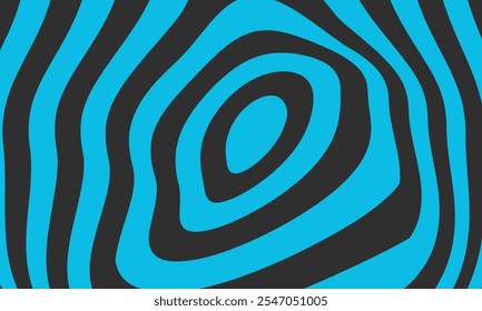 Simple wavy background. Vector abstract illustration with optical illusion, op art. Psychedelic Warped Lines Optical Illusion Texture. Abstract Geometric Background Vector Design. 