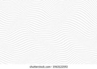 Simple wavy background. Vector illustration of striped pattern with optical illusion, op art.