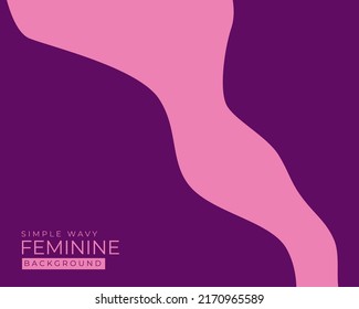 simple wavy feminine vector background design element