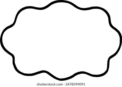 Simple wavy frame drawn with rough lines