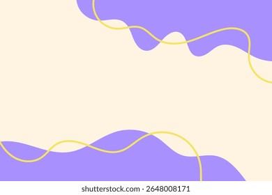 Simple wavy line pastel color editable background for banner, flyer, poster and more