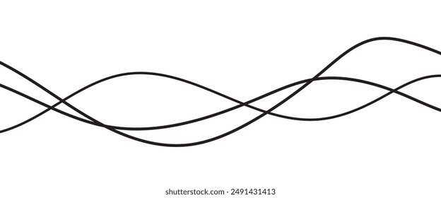 Simple wavy lines for summer background