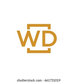 Simple WD initial Logo designs template vector illustration