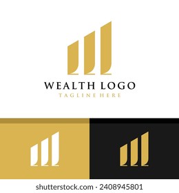 Simple Wealth Logo Design. Vector illustration