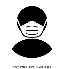 Simple Wear a Face Mask Icon. Vector Image.