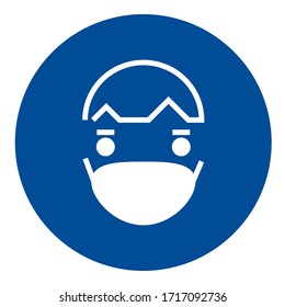 Simple wear protective face mask icons for your design