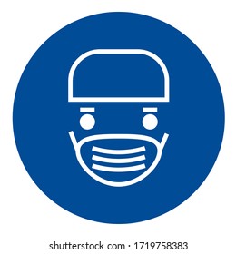 Simple wear protective face mask icons for your design