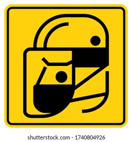 Iconos de protección facial de uso simple para su diseño