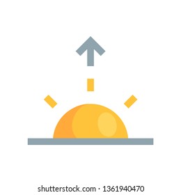 Simple weather icon in flat style. Vector weather pictogram of a sunrise.