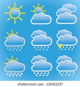 Simple weather icon set