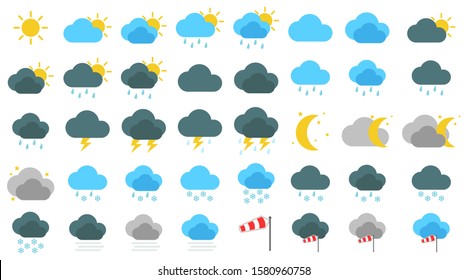 simple weather icon set for all types