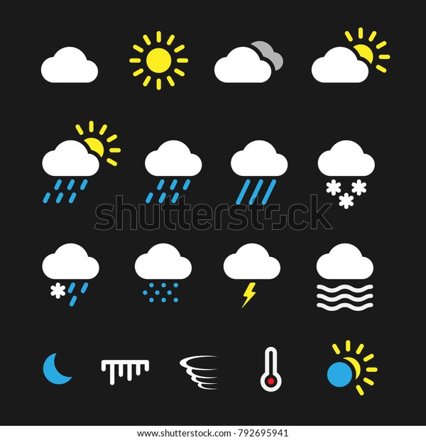 Simple weather\
icons