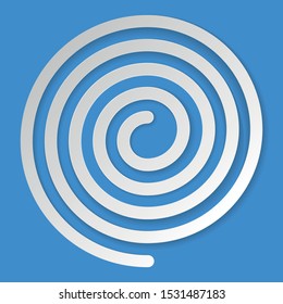 Simple weather icons. Summer vector elements with paper cut flat. Hurricane isolated in blue background. Vector illustration of whirlwind. web and mobile app illustration. Modern 3d paper art storm