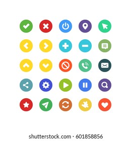 Simple Web Application Interface Icon Set