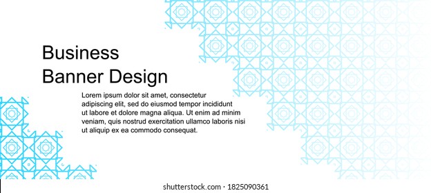 simple web banner design with blue pattern 720 x 300 px