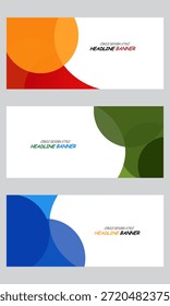 Un Anuncio de Web sencillo con una forma circular moderna y minimalista. eps 10