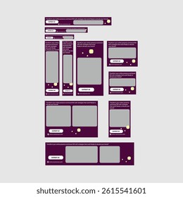 simple web banners design template for digital marketing agency