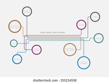 Simple web design bubbles. Vector design template