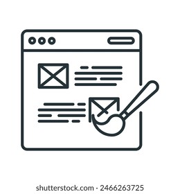 simple Web Design icon on isolated background